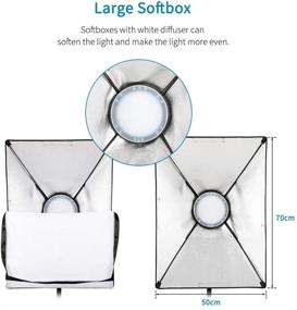 img 3 attached to 📸 Andoer Bi-Color Dimmable LED Softbox Lighting Kit - 3pcs 45W 5500K Lights, 20 x 28inch Softbox, 2m Light Stands, Carry Bag for Photo Video Shoot