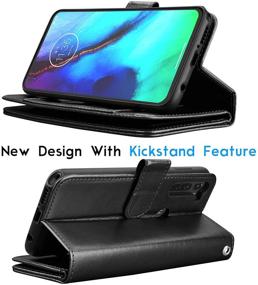 img 1 attached to Чехол для Moto G Stylus | Чехол Motorola Moto G Pro Wallet - Tekcoo из искусственной кожи с отделением для карт, держателем для наличных и съемными магнитными жесткими кейсами - черный.