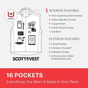 img 3 attached to 🧥 Featherweight Travel Vest for Women by SCOTTeVEST - 16 Pockets, Anti-Pickpocket Design