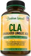 cla 2000 - natural metabolism booster. 2 months supply - 100% weight loss supplement. safflower conjugated linoleic acid (cla). non-gmo, made in usa by bradeson naturals. logo