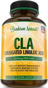 img 4 attached to CLA 2000 - Natural Metabolism Booster. 2 Months Supply - 100% Weight Loss Supplement. Safflower Conjugated Linoleic Acid (CLA). Non-GMO, Made in USA by Bradeson Naturals.
