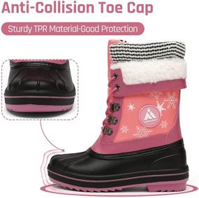 img 2 attached to Warm & Waterproof Winter Snow Boots for Boys & Girls - Anti-Slip & Perfect for Cold Weather (Toddler/Little Kid/Big Kid)