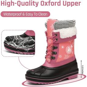 img 3 attached to Warm & Waterproof Winter Snow Boots for Boys & Girls - Anti-Slip & Perfect for Cold Weather (Toddler/Little Kid/Big Kid)