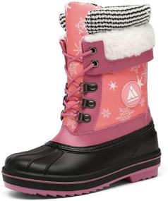 img 4 attached to Warm & Waterproof Winter Snow Boots for Boys & Girls - Anti-Slip & Perfect for Cold Weather (Toddler/Little Kid/Big Kid)