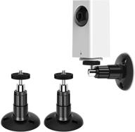 📸 fastsnail wall mount for wyze cam pan - adjustable indoor/outdoor security mount - compatible with wyze cam pan, wyze cam outdoor & similar cameras - 2 pack black logo