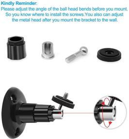 img 1 attached to 📸 FastSnail Wall Mount for Wyze Cam Pan - Adjustable Indoor/Outdoor Security Mount - Compatible with Wyze Cam Pan, Wyze Cam Outdoor & Similar Cameras - 2 Pack Black