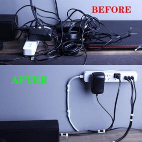 img 3 attached to 3-Piece Adhesive Power Strip Holder Fixator - No Drilling Needed! Ideal for Desk, Wall, Kitchen, WiFi Router, Remote Control Wall Mount - Socket Sticker Fixer for Enhanced Convenience