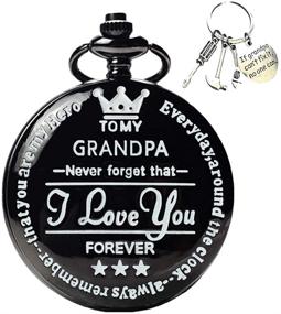 img 3 attached to My Grandpa Pocket Watch Gifts Birthday Christmas Engraved