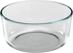 img 2 attached to 🍲 Pyrex Bundle - 4 Items: (2) 7203 6/7-Cup Glass Bowls with (2) 7402-PC Turquoise Plastic Lids