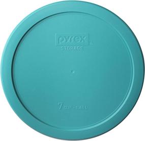 img 1 attached to 🍲 Pyrex Bundle - 4 Items: (2) 7203 6/7-Cup Glass Bowls with (2) 7402-PC Turquoise Plastic Lids