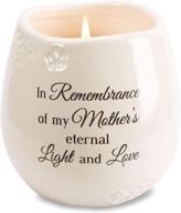 🕯️ pavilion gift co. 19179 ceramic soy wax candle: honoring the memory of mother in pure white logo