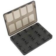🎮 18-in-1 ps vita game memory card holder case - black storage box for sony psv logo