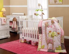 img 1 attached to 🌴 Carter's Jungle Collection Nursery Diaper Stacker - Pink Lime Brown Tan