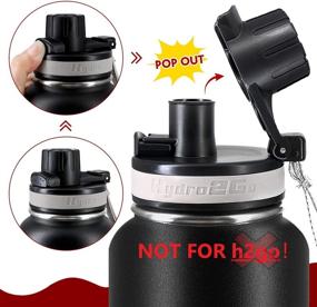 img 2 attached to 🔒 Hydro Flask Wide Mouth Auto Flip Lid - BPA-Free & Leak Proof Cap for 18, 20, 32, 40, 64oz Bottles: Compatible with Simple Modern, Takeya, Iron Flask & More