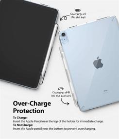 img 3 attached to 🔍 Ringke Fusion iPad Air 4 Case 2020 - Transparent Back Shell with Pencil Holder [Over Charge Prevention] - Clear