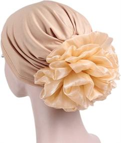 img 2 attached to 🌸 Stylish Women's Flower Elastic Turban Beanie: Perfect Chemo Cap Hat for Cancer Patients