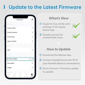 img 3 attached to Улучшите свой опыт использования SmartThings с помощью Meross Multicolor 2700K-6500K совместимости