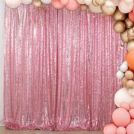 🌟 8x8 pink sequin backdrops - dispatch ready, shiny fuchsia photo booth & party backdrop for weddings, sparkling photography prop logo
