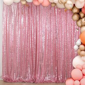 img 4 attached to 🌟 8x8 Pink Sequin Backdrops - Dispatch Ready, Shiny Fuchsia Photo Booth & Party Backdrop for Weddings, Sparkling Photography Prop
