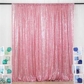 img 3 attached to 🌟 8x8 Pink Sequin Backdrops - Dispatch Ready, Shiny Fuchsia Photo Booth & Party Backdrop for Weddings, Sparkling Photography Prop