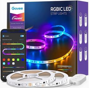 img 4 attached to 🌈 Govee 65.6ft RGBIC LED Strip Lights: App-Controlled Color Changing LED Strips for Bedroom, Christmas - Bluetooth, Smart Segmented Control, Music Sync - (2 X 32.8ft)