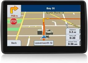 img 3 attached to 🌐 Enhanced 7-Inch HD Touch Screen GPS Navigation System: Voice Traffic Alerts, Speed Limit Reminders, 8GB Storage, Lifetime Free Map Updates