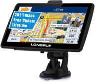 🌐 enhanced 7-inch hd touch screen gps navigation system: voice traffic alerts, speed limit reminders, 8gb storage, lifetime free map updates logo