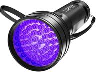 🔦 loftek uv flashlight black light: 51 led 395 nm for pet urine and dry stains detection, scorpion hunting logo