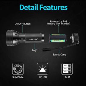 img 2 attached to 🔦 LOFTEK UV Flashlight Black Light: 51 LED 395 nM for Pet Urine and Dry Stains Detection, Scorpion Hunting