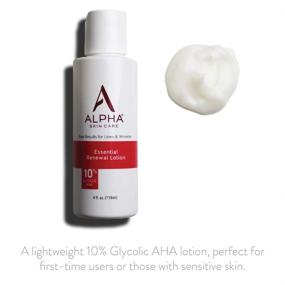 img 3 attached to Alpha Skin Care Essential Renewal Lotion: Powerful Anti-Aging Formula with 10% Glycolic Alpha Hydroxy Acid (AHA) for Reducing Lines & Wrinkles - Ideal for Normal to Dry Skin, 4 Oz