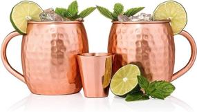 img 4 attached to 🍸 Copper Moscow Mule Mugs Set