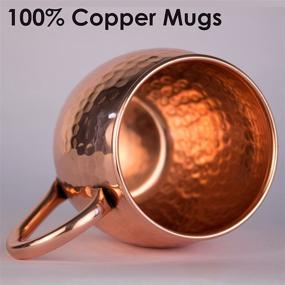 img 2 attached to 🍸 Copper Moscow Mule Mugs Set