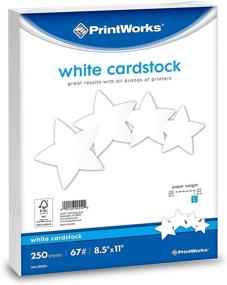 img 3 attached to 📄 Printworks White Cardstock - 67 lb, 92 Bright, FSC Certified - Ideal for School and Craft Projects - 8.5 x 11 Inch - 250 Sheets (00554) - White - Pack of 250 Sheets