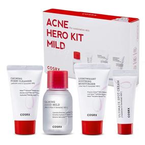 img 4 attached to 🎁 COSRX 4 Step Mild Acne Treatment Gift Set - TSA Approved Travel Size for Acne Prone Skin: Trial Cleanser, Gentle Toner, Spot Cream, Moisturizer