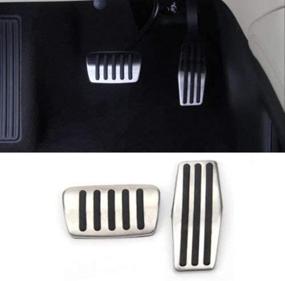 img 1 attached to 🚗 Gas Brake Pedal Cover for Buick Envision/Lacrosse/Regal Chevrolet Cruze/Malibu/Equinox (Automatic Transmission) by WANWU - Improved SEO
