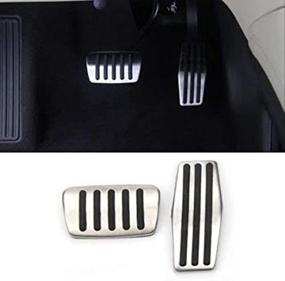 img 2 attached to 🚗 Gas Brake Pedal Cover for Buick Envision/Lacrosse/Regal Chevrolet Cruze/Malibu/Equinox (Automatic Transmission) by WANWU - Improved SEO