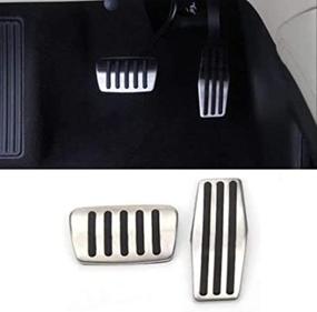 img 4 attached to 🚗 Gas Brake Pedal Cover for Buick Envision/Lacrosse/Regal Chevrolet Cruze/Malibu/Equinox (Automatic Transmission) by WANWU - Improved SEO