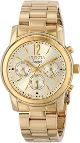 img 4 attached to ⌚ Женские часы Invicta 12551 Angel: изысканные золотые часы с швейцарским кварцевым механизмом