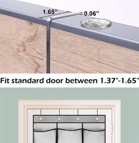 img 1 attached to 👠 Efficient Shoe Storage Solution: AOODA Over The Door Hanging Shoe Rack Organizer with 18 XL Breathable Pockets for Closet, Gray