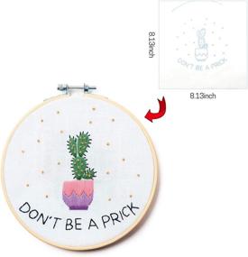 img 2 attached to 🧵 Embroidery Starter Kit for Adults and Kids - 3 Set Cross Stitch Supplies with Instruction, Embroidery Hoop, Color Threads, and Scissors - Perfect for Beginners