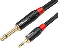 🔌 disino 1/4 inch ts to 1/8 inch trs cable - 1/4 inch ts mono to 1/8 inch (3.5mm) trs stereo interconnect adapter cable - mono to stereo patch cord, 3.3 feet / 1 meter logo