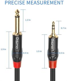 img 2 attached to 🔌 DISINO 1/4 inch TS to 1/8 inch TRS Cable - 1/4 Inch TS Mono to 1/8 Inch (3.5mm) TRS Stereo Interconnect Adapter Cable - Mono to Stereo Patch Cord, 3.3 Feet / 1 Meter