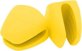 img 4 attached to 🍳 KUFUNG Silicone Cooking Pinch Grips Oven Mitts - Heat Resistant Gloves for Kitchen, Cooking, Baking, BBQ - Finger Protector Pot Holder (Yellow)
