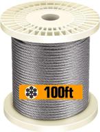 🚀 toyeliu t316 stainless steel 1/8'' aircraft wire rope: non-magnetic, marine grade (100ft) for cable deck railing kit logo