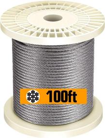 img 4 attached to 🚀 Toyeliu T316 Stainless Steel 1/8'' Aircraft Wire Rope: Non-Magnetic, Marine Grade (100ft) for Cable Deck Railing Kit