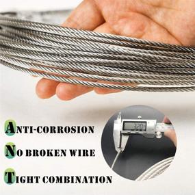 img 1 attached to 🚀 Toyeliu T316 Stainless Steel 1/8'' Aircraft Wire Rope: Non-Magnetic, Marine Grade (100ft) for Cable Deck Railing Kit