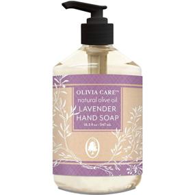 img 4 attached to 🧴 Lavender & Olive Oil Liquid Hand Soap by Olivia Care - All Natural Hand Wash for Kitchen & Bathroom - 18.5 OZ