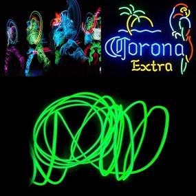 img 3 attached to 🎃 DecorSea 9.8ft Neon EL Wire Kit - Super Bright Electroluminescent Wire for DIY Glowing Rope Light - Ideal for Halloween and Christmas Decor