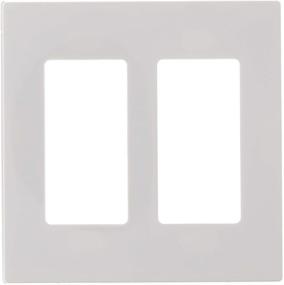img 2 attached to Leviton 80309-SW 2-Gang Decora Plus Wallplate: Easy Snap-On Mount, Screwless Design, White