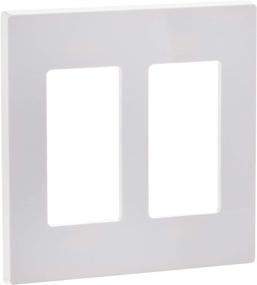 img 3 attached to Leviton 80309-SW 2-Gang Decora Plus Wallplate: Easy Snap-On Mount, Screwless Design, White